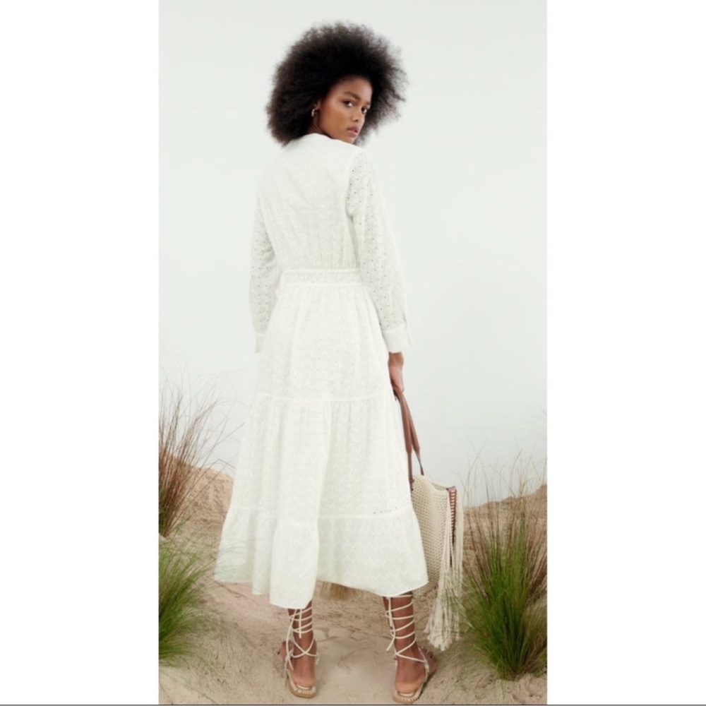 Zara Eyelet Maxi Dress - Picture 2 of 9